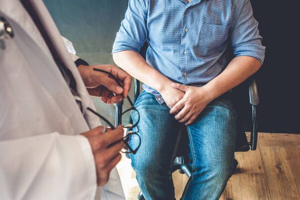 A man presenting with symptoms of prostatitis